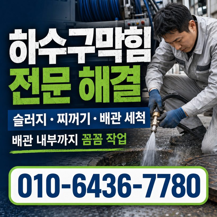 장목면 지역 하수구막힘 관련 이미지