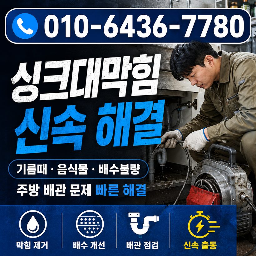 장목면 지역 싱크대뚫음 관련 이미지