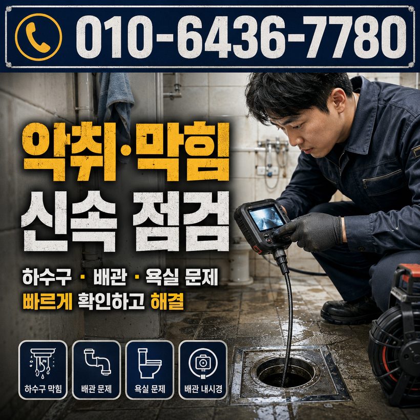 장목면 하수구막힘 빠른출동 1